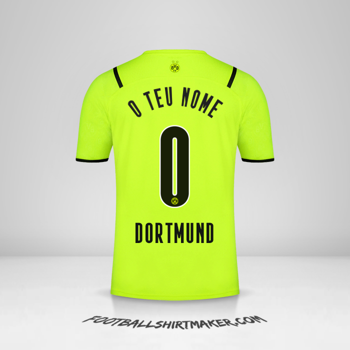 Camisola Borussia Dortmund Cup 2021/2022 -  o teu nome - 0