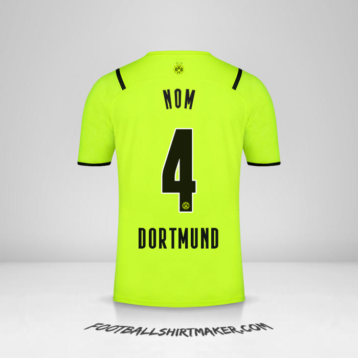 Maillot Borussia Dortmund Cup 2021/2022 -  nom - 4