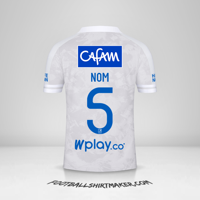 Maillot Millonarios FC 2021 Extérieur -  nom - 5