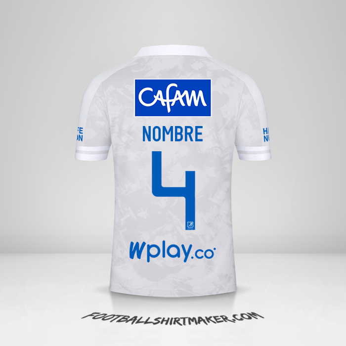 Jersey Millonarios FC 2021 Visita -  nombre - 4