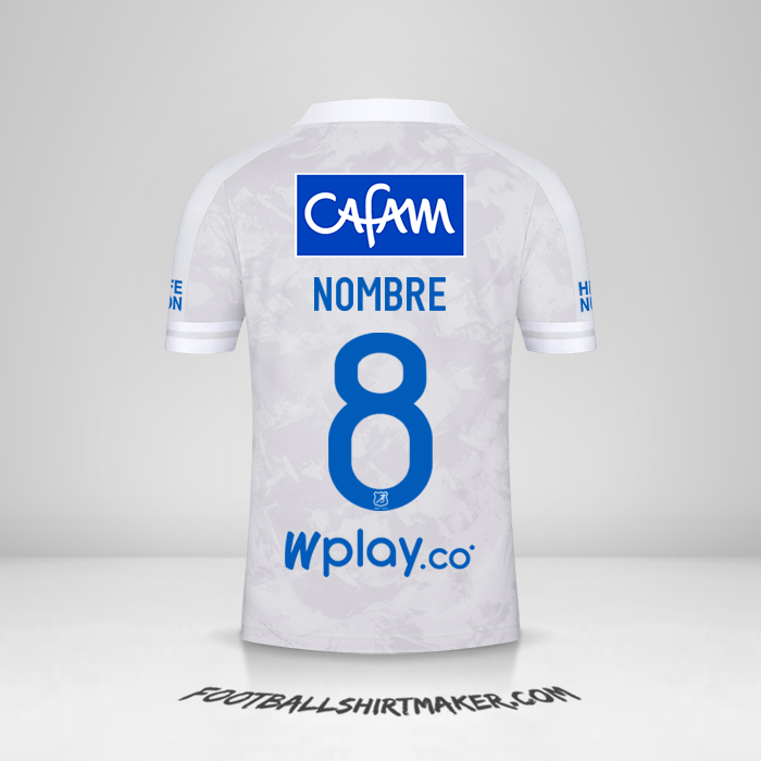 Jersey Millonarios FC 2021 Visita -  nombre - 8