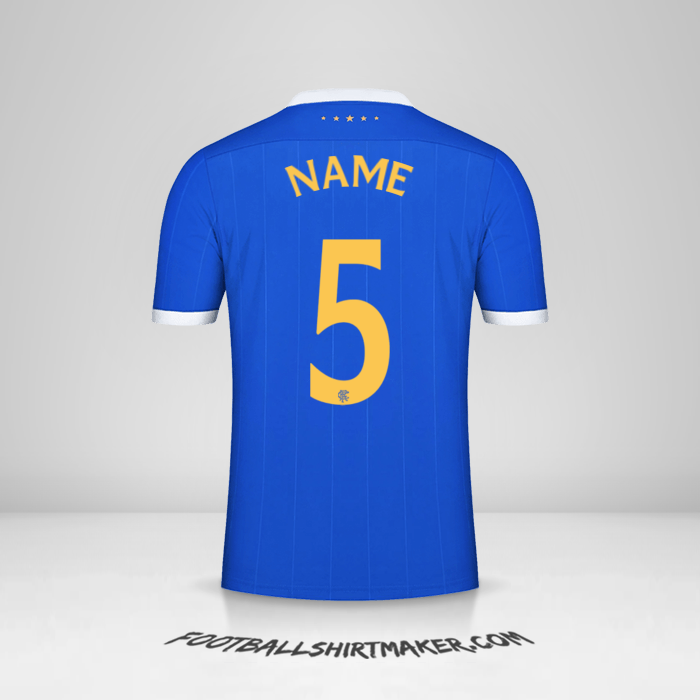 Trikot Rangers FC UEL 2021/2022 -  name - 5