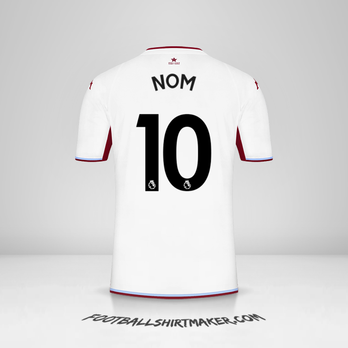 Maillot Aston Villa FC 2021/2022 Extérieur -  nom - 10