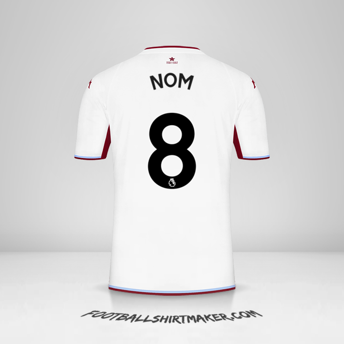 Maillot Aston Villa FC 2021/2022 Extérieur -  nom - 8