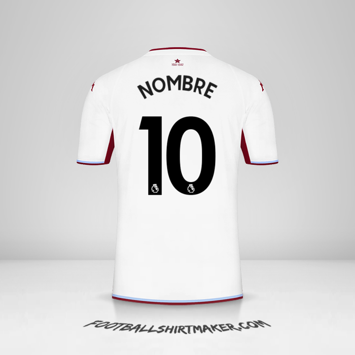 Jersey Aston Villa FC 2021/2022 Visita -  nombre - 10