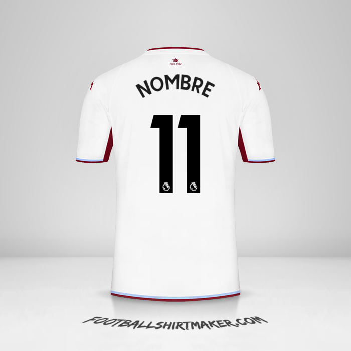 Camiseta Aston Villa FC 2021/2022 Visita -  nombre - 11