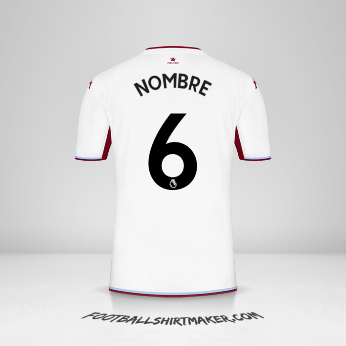 Camiseta Aston Villa FC 2021/2022 Visita -  nombre - 6