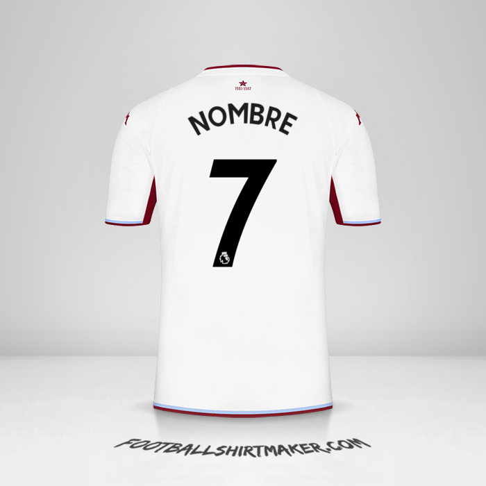 Jersey Aston Villa FC 2021/2022 Visita -  nombre - 7