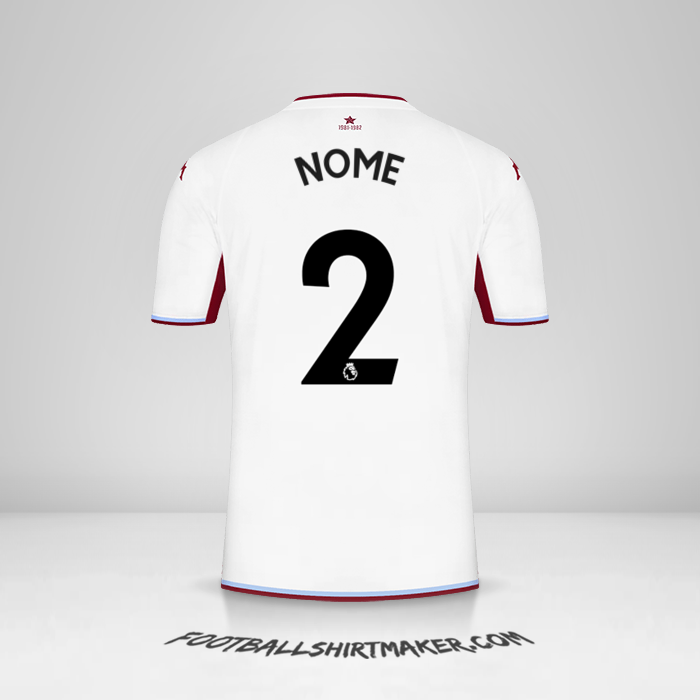 Maglia Aston Villa FC 2021/2022 Seconda -  nome - 2