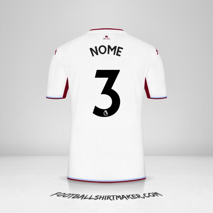 Maglia Aston Villa FC 2021/2022 Seconda -  nome - 3