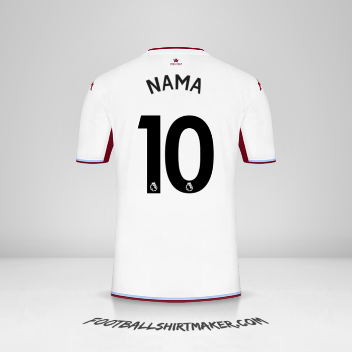 Jersey Aston Villa FC 2021/2022 Alternatif -  nama - 10