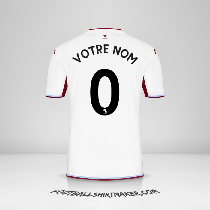 Maillot Aston Villa FC 2021/2022 II -  votre nom - 0
