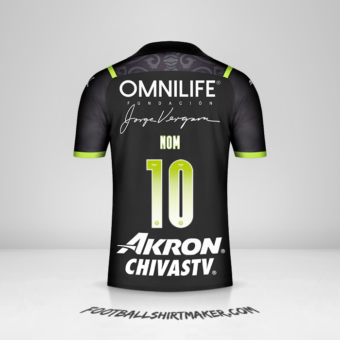 Maillot Guadalajara 2021/2022 Extérieur -  nom - 10