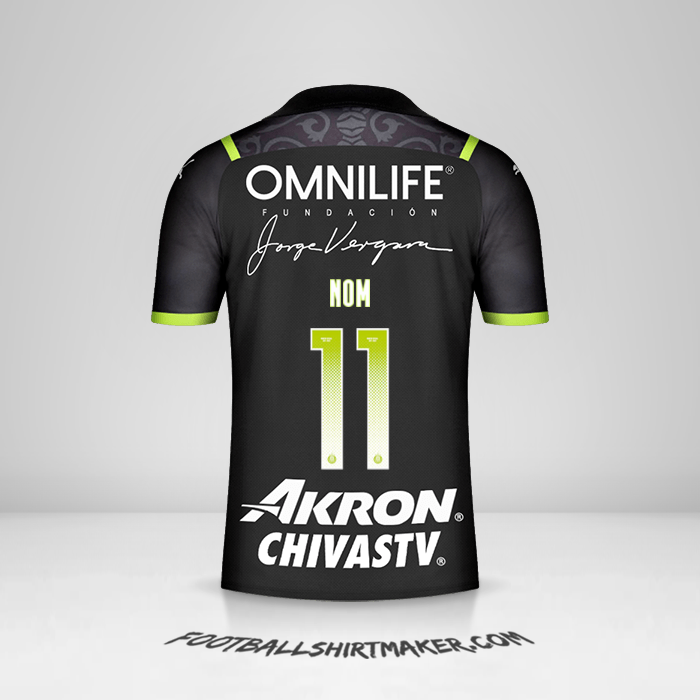 Maillot Guadalajara 2021/2022 Extérieur -  nom - 11