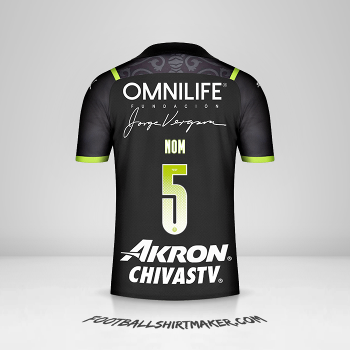 Maillot Guadalajara 2021/2022 Extérieur -  nom - 5