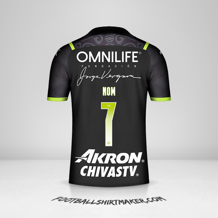 Maillot Guadalajara 2021/2022 Extérieur -  nom - 7