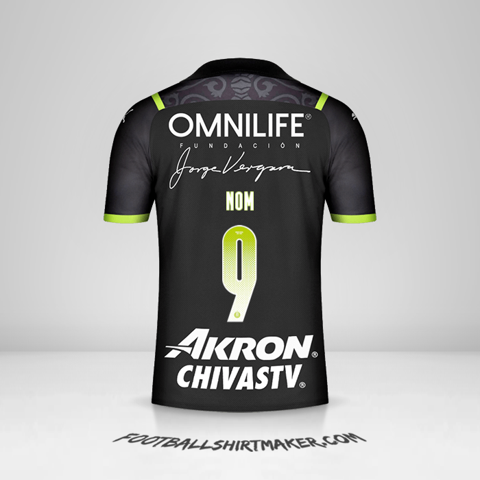Maillot Guadalajara 2021/2022 Extérieur -  nom - 9
