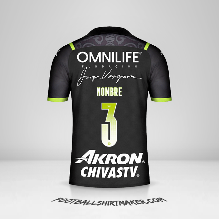 Jersey Guadalajara 2021/2022 Visita -  nombre - 3