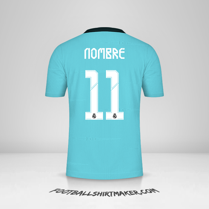 Jersey Real Madrid CF Cup 2021/2022 Tercera -  nombre - 11
