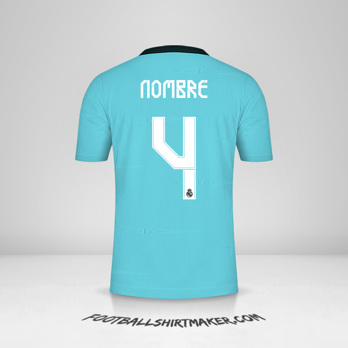 Jersey Real Madrid CF Cup 2021/2022 Tercera -  nombre - 4