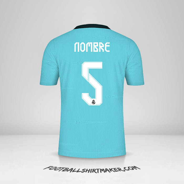 Camiseta Real Madrid CF Cup 2021/2022 Tercera -  nombre - 5