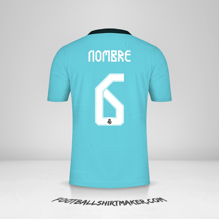 Jersey Real Madrid CF Cup 2021/2022 Tercera -  nombre - 6