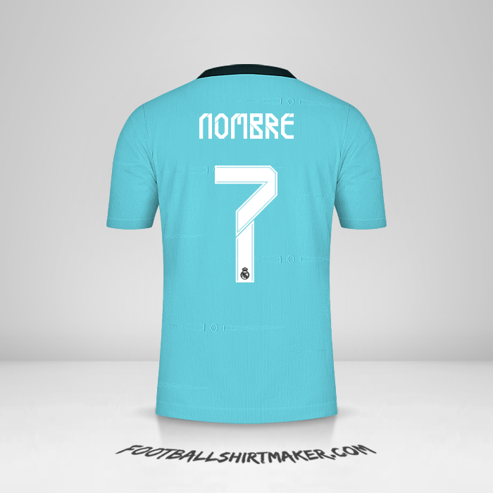 Jersey Real Madrid CF Cup 2021/2022 Tercera -  nombre - 7