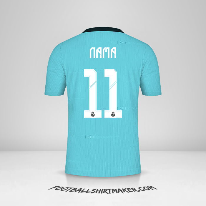 Jersey Real Madrid CF Cup 2021/2022 Ketiga -  nama - 11