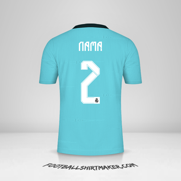 Jersey Real Madrid CF Cup 2021/2022 Ketiga -  nama - 2