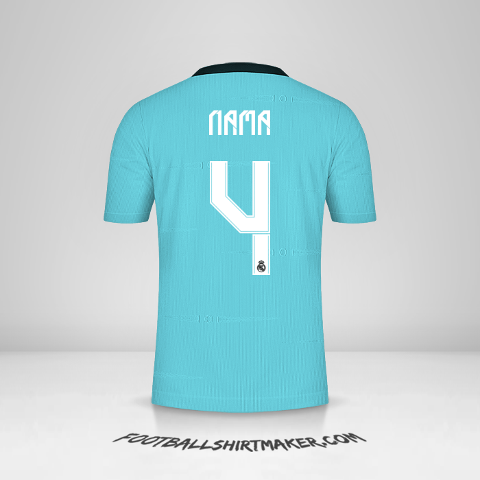 Jersey Real Madrid CF Cup 2021/2022 Ketiga -  nama - 4
