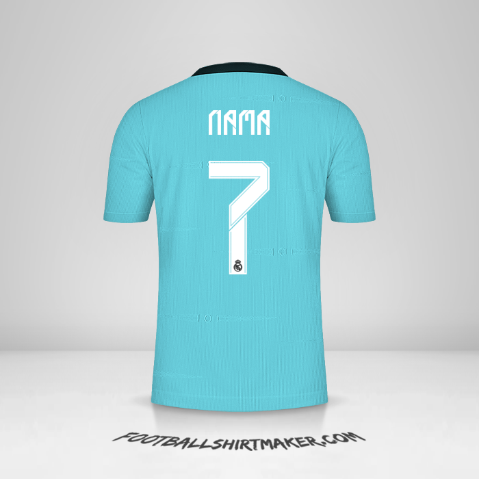 Jersey Real Madrid CF Cup 2021/2022 Ketiga -  nama - 7