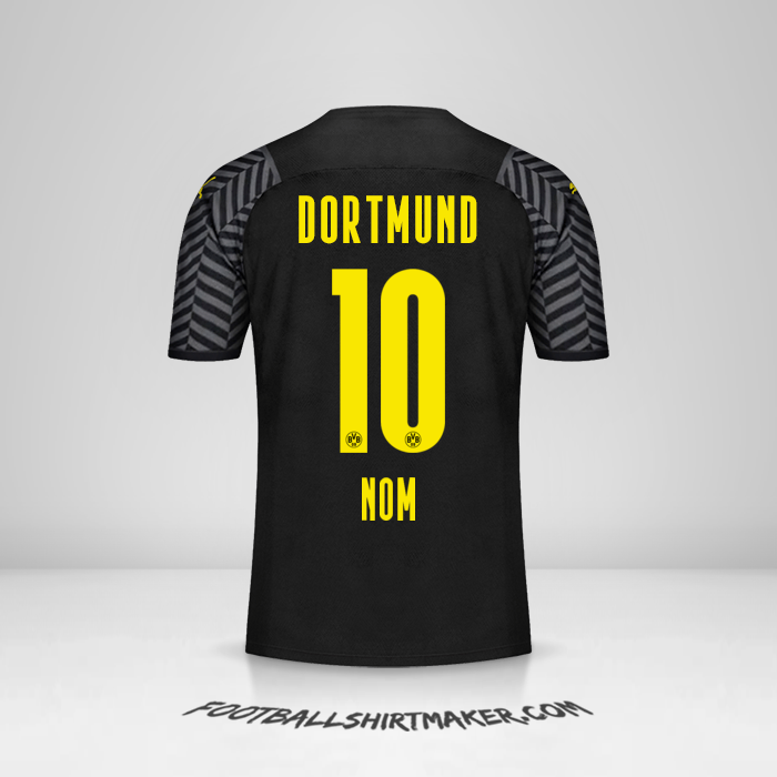 Maillot Borussia Dortmund 2021/2022 Extérieur -  nom - 10