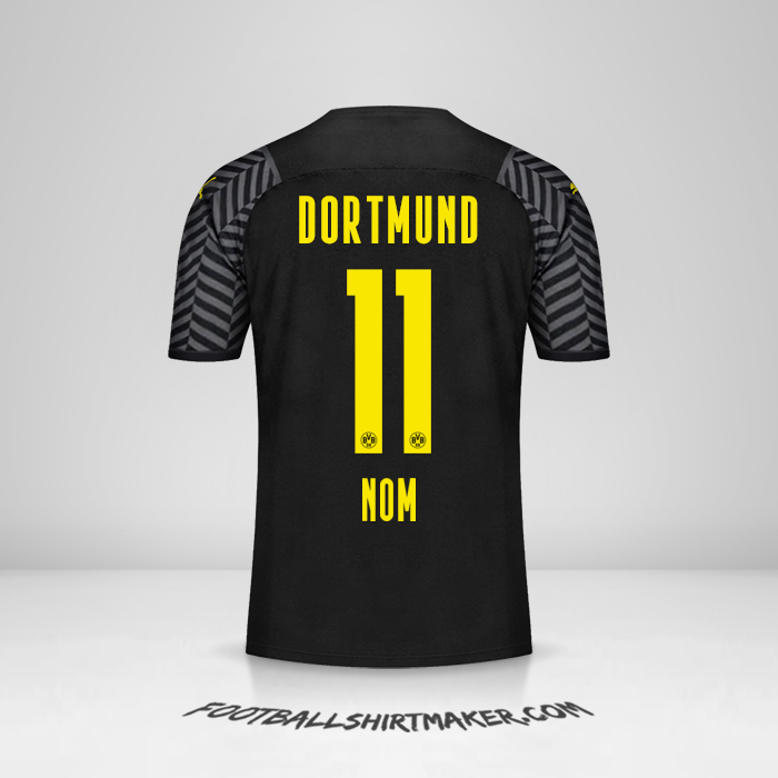 Maillot Borussia Dortmund 2021/2022 Extérieur -  nom - 11