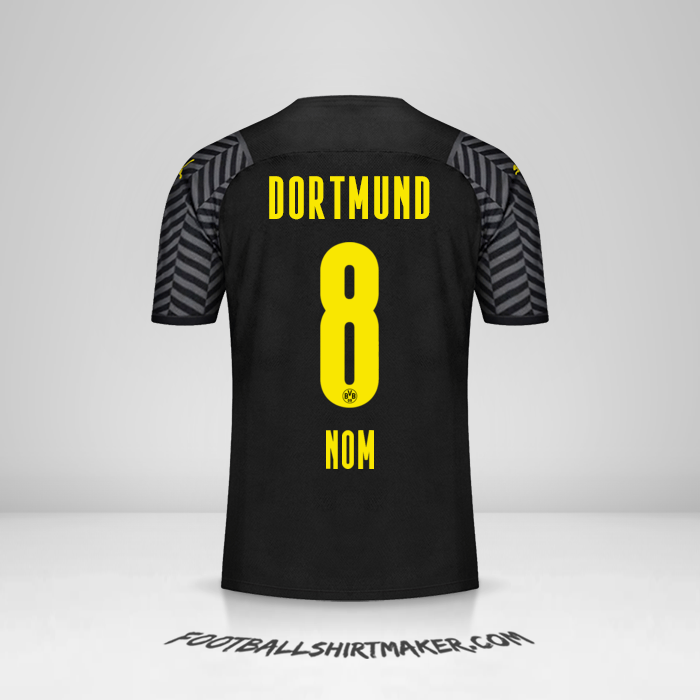 Maillot Borussia Dortmund 2021/2022 Extérieur -  nom - 8