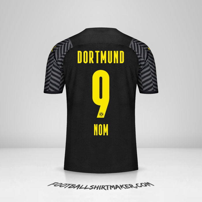 Maillot Borussia Dortmund 2021/2022 Extérieur -  nom - 9