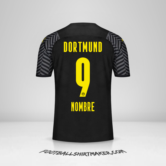 Jersey Borussia Dortmund 2021/2022 Visita -  nombre - 9