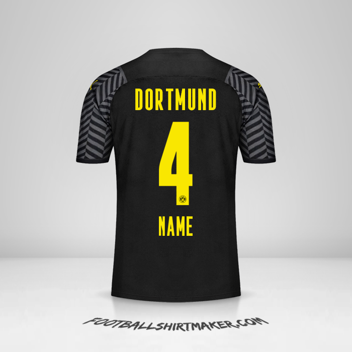 Trikot Borussia Dortmund 2021/2022 Auswärts -  name - 4