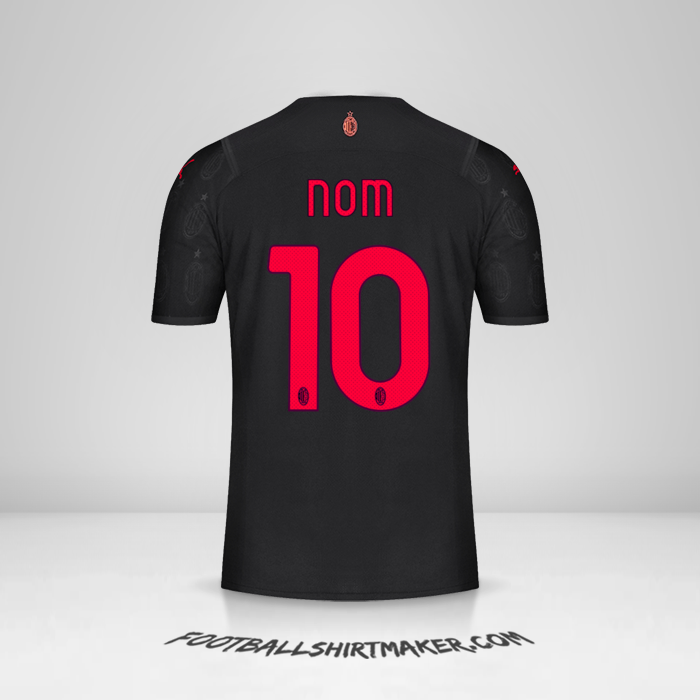 Maillot AC Milan 2021/2022 Troisième -  nom - 10