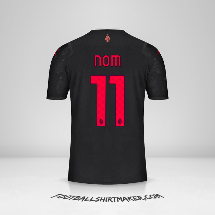Maillot AC Milan 2021/2022 Troisième -  nom - 11