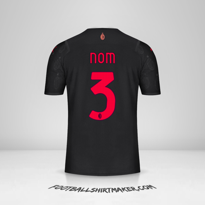Maillot AC Milan 2021/2022 Troisième -  nom - 3