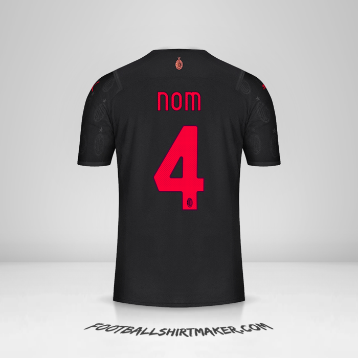 Maillot AC Milan 2021/2022 Troisième -  nom - 4