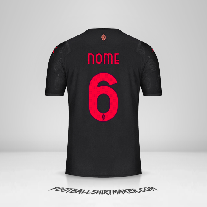 Camisa AC Milan 2021/2022 Terceira -  nome - 6