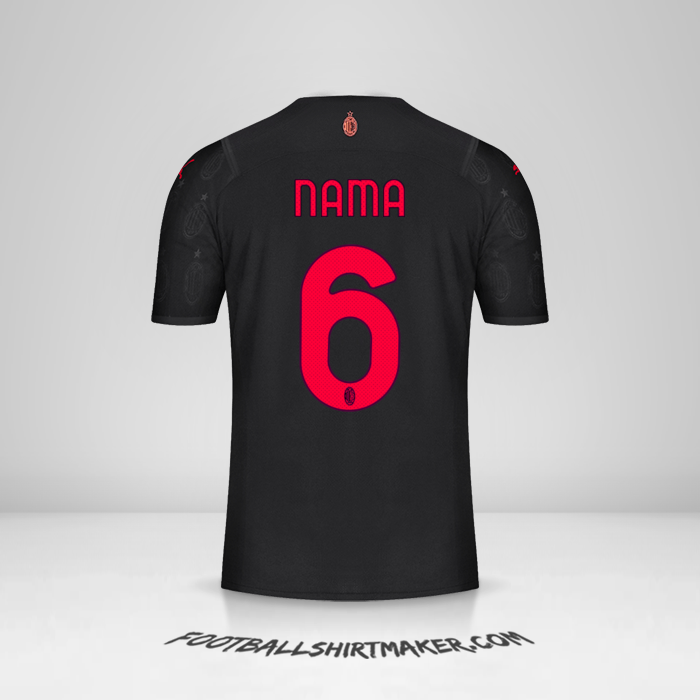 Jersey AC Milan 2021/2022 Ketiga -  nama - 6