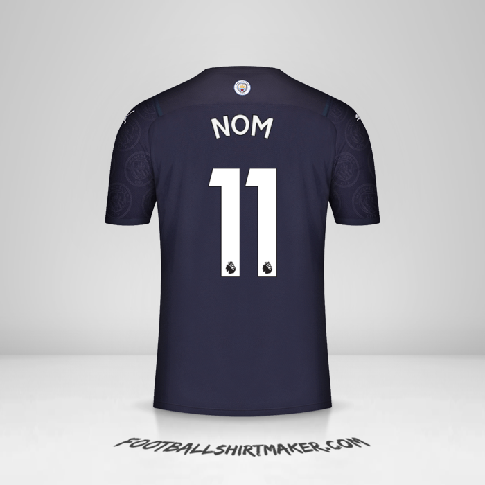 Maillot Manchester City 2021/2022 Troisième -  nom - 11