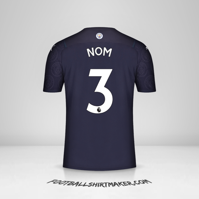 Maillot Manchester City 2021/2022 Troisième -  nom - 3