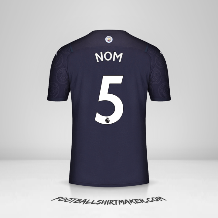Maillot Manchester City 2021/2022 Troisième -  nom - 5