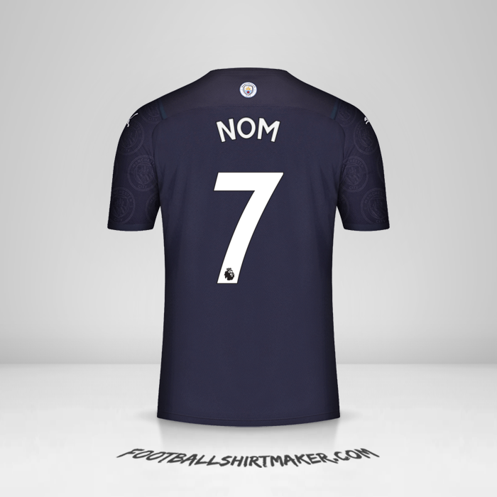 Maillot Manchester City 2021/2022 Troisième -  nom - 7