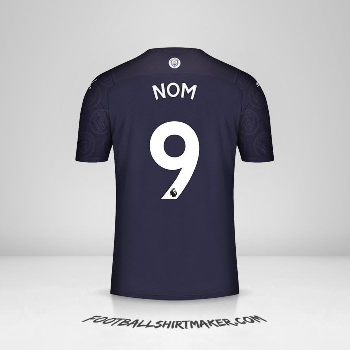 Maillot Manchester City 2021/2022 Troisième -  nom - 9