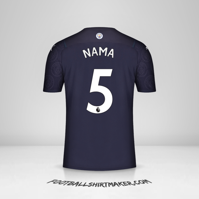 Jersey Manchester City 2021/2022 Ketiga -  nama - 5