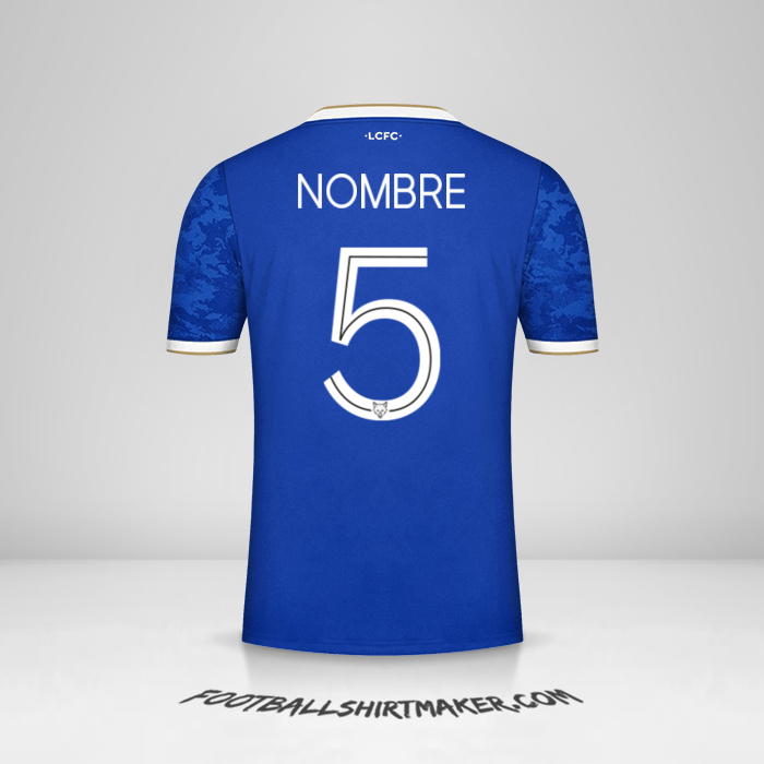 Jersey Leicester City FC Cup 2021/2022 -  nombre - 5